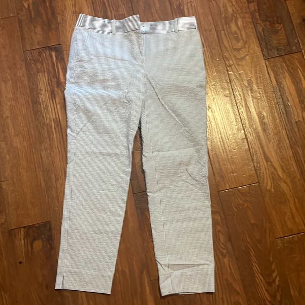 Talbots blue and white striped pants